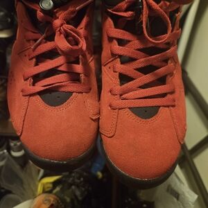 Jordan Retro 6 Nike Red and Black Men's Sneakers